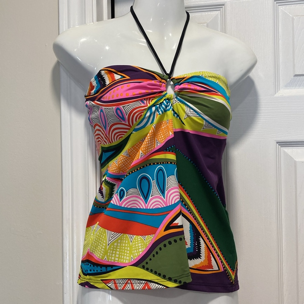 NWOT - Sunflair® D-Cup Swimsuit Halter Style Tankini Top - Sz 10*